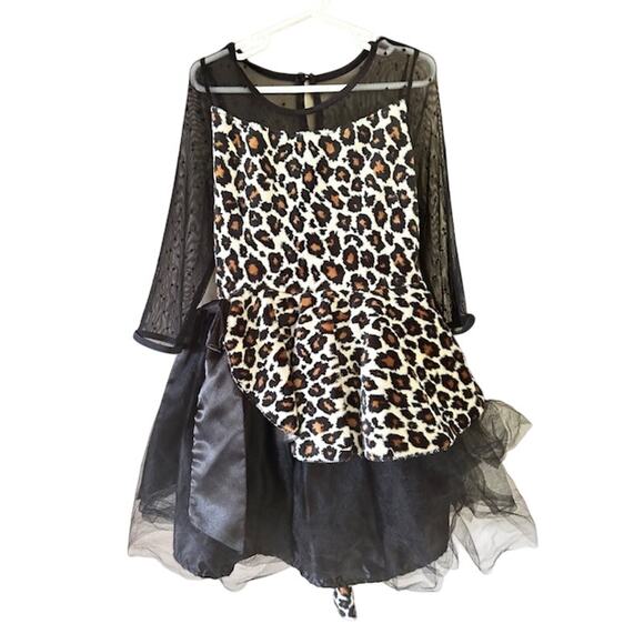 Chasing Fireflies Leopard & Tulle Dress – Girls Size 8 - Picture 2 of 10